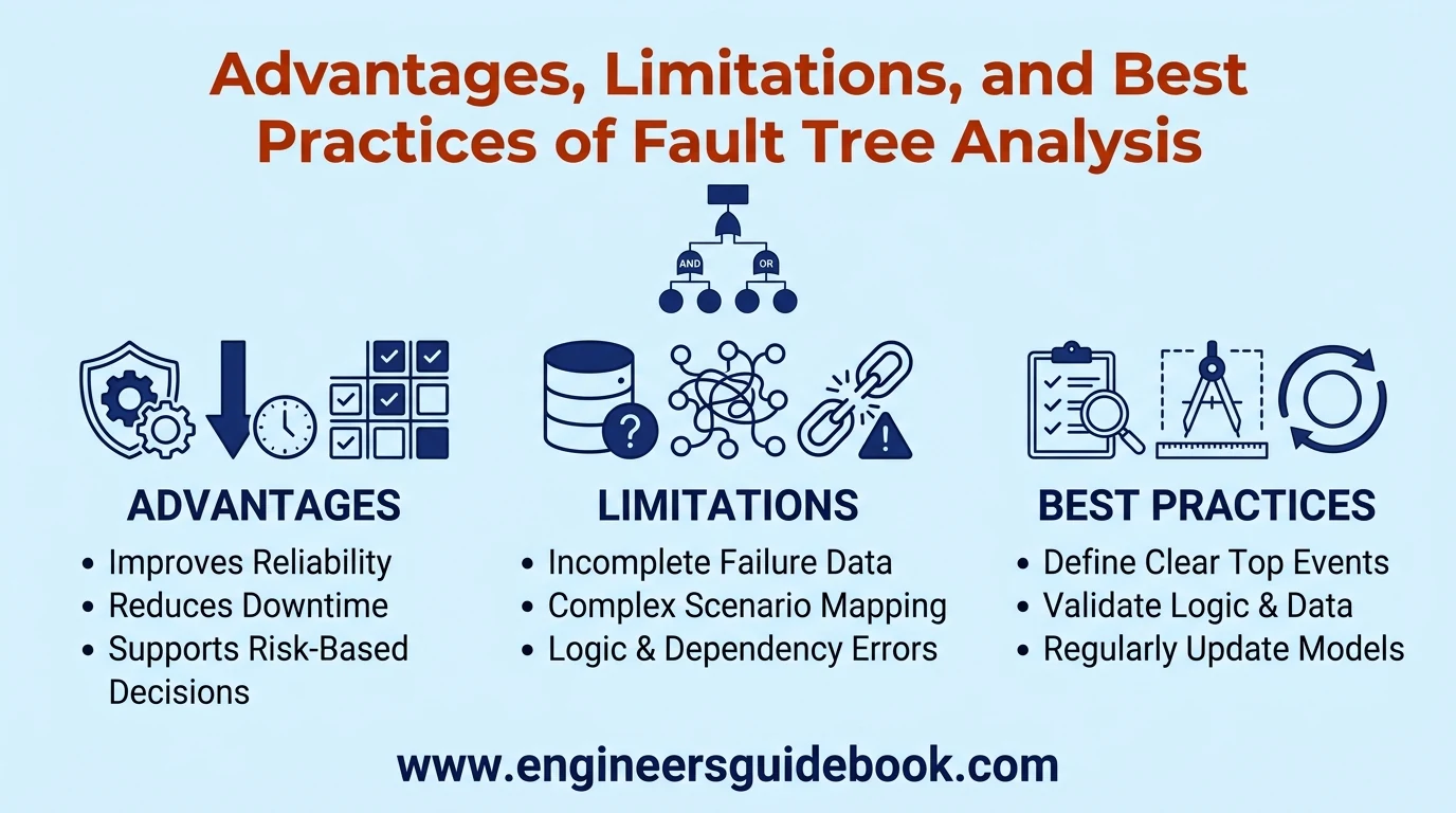 Fault tree analysis: symbols, steps, and example 10 10. Advantages, limitations, and best practices of fault tree analysis