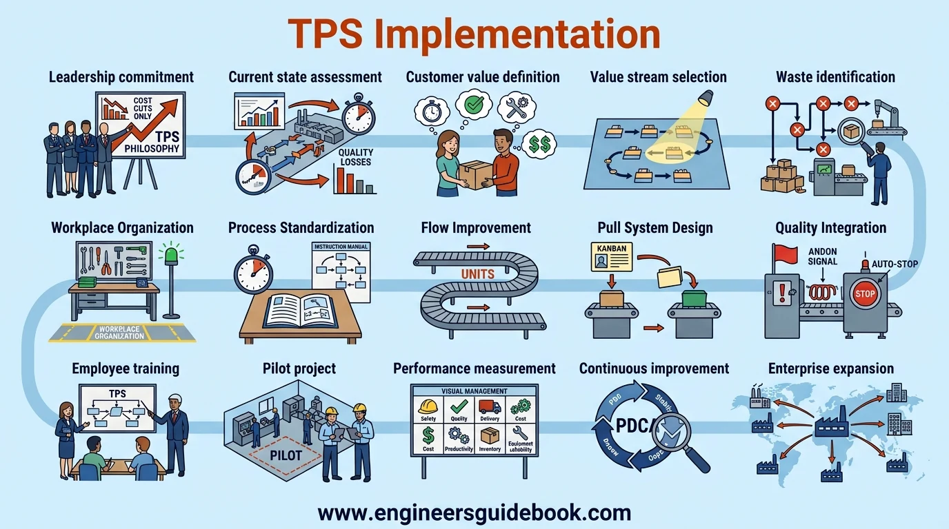 Toyota production system| a complete guide | 9 10. Tps implementation