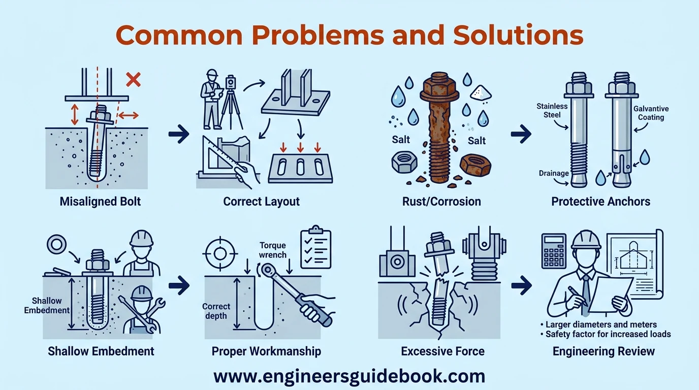 Anchor bolt: types, sizes, and applications 10 11. Common problems and solutions