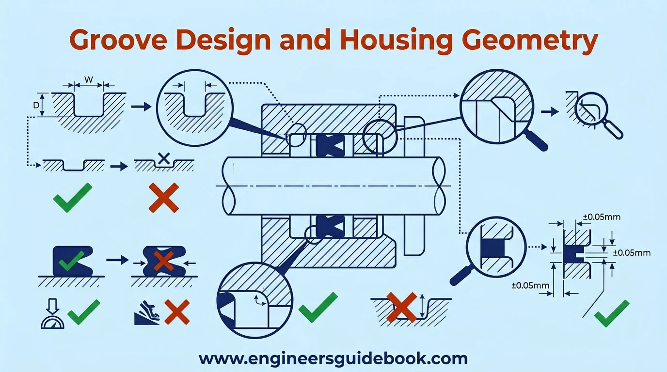 11. Groove design and housing geometry