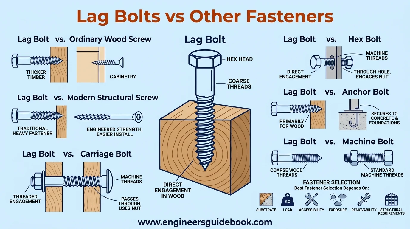 Lag bolt: uses, sizes, and installation guide 10 11. Lag bolts vs other fasteners