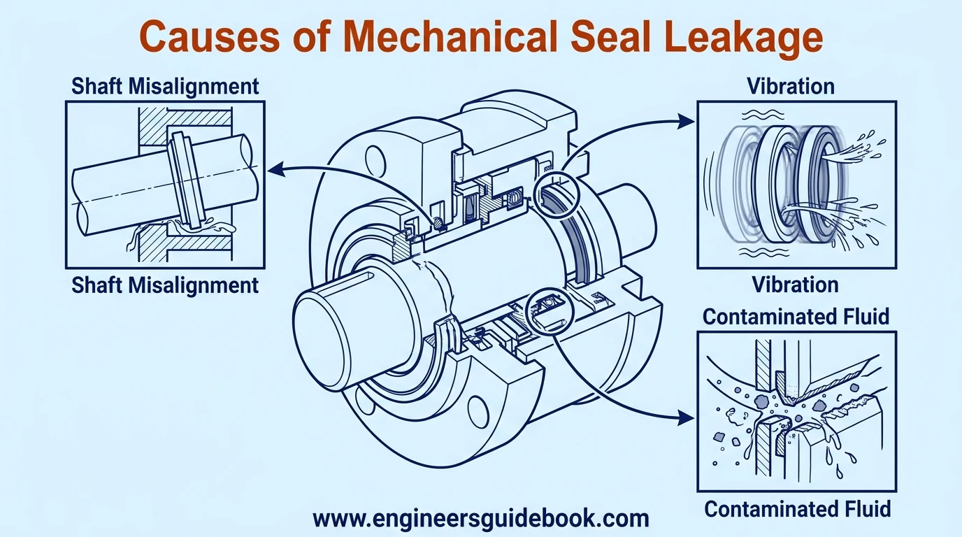 17. Causes of mechanical seal leakage