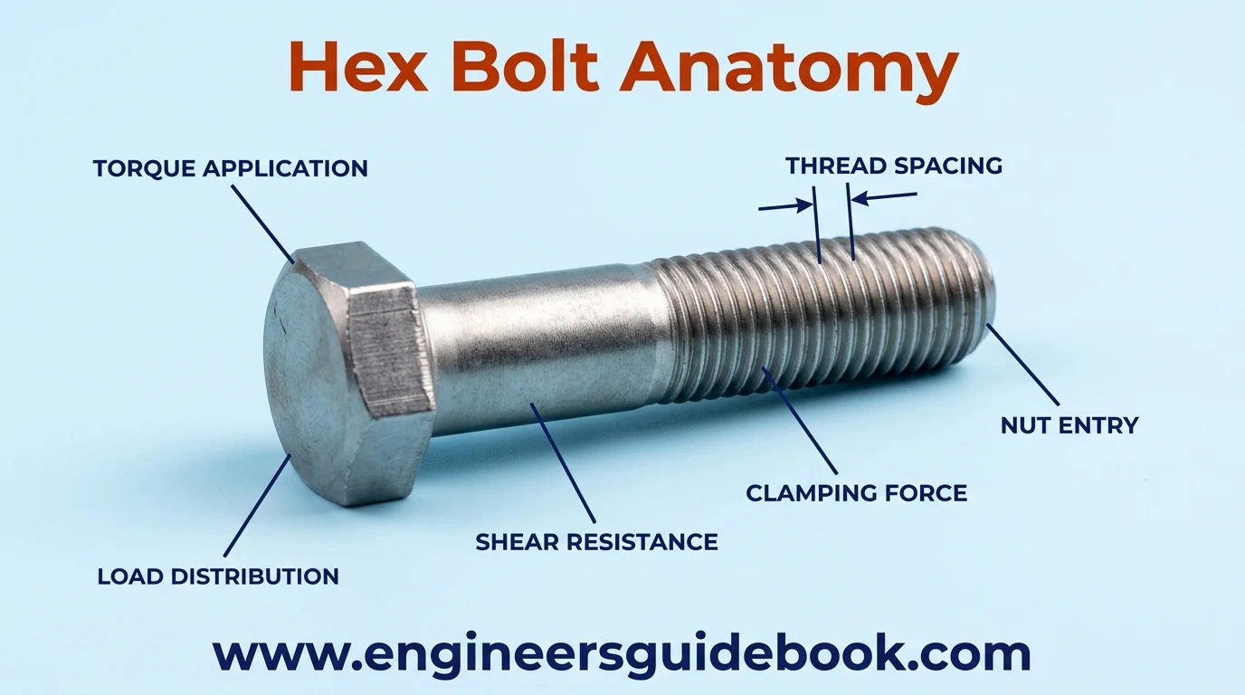 2. Hex bolt anatomy