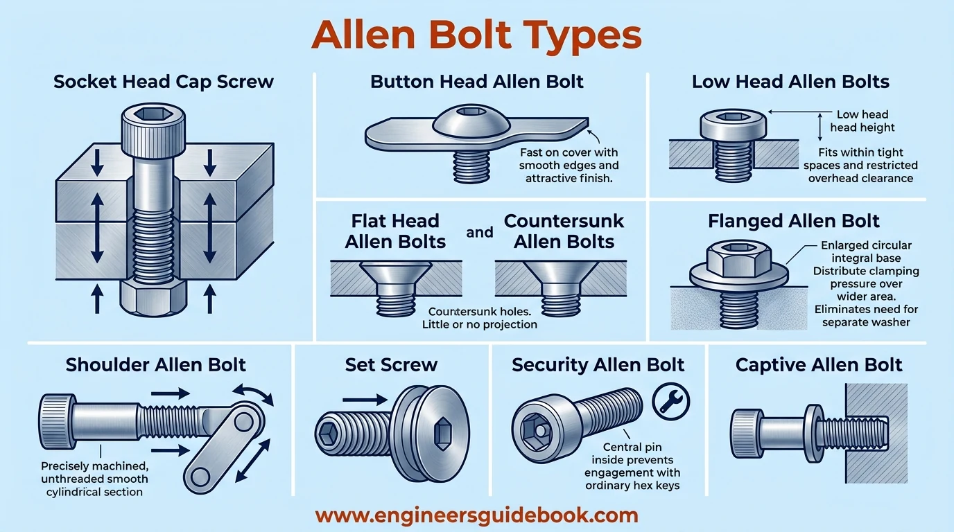3. Allen bolt types