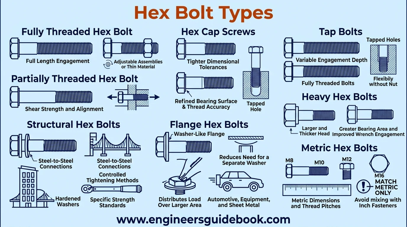 3. Hex bolt types