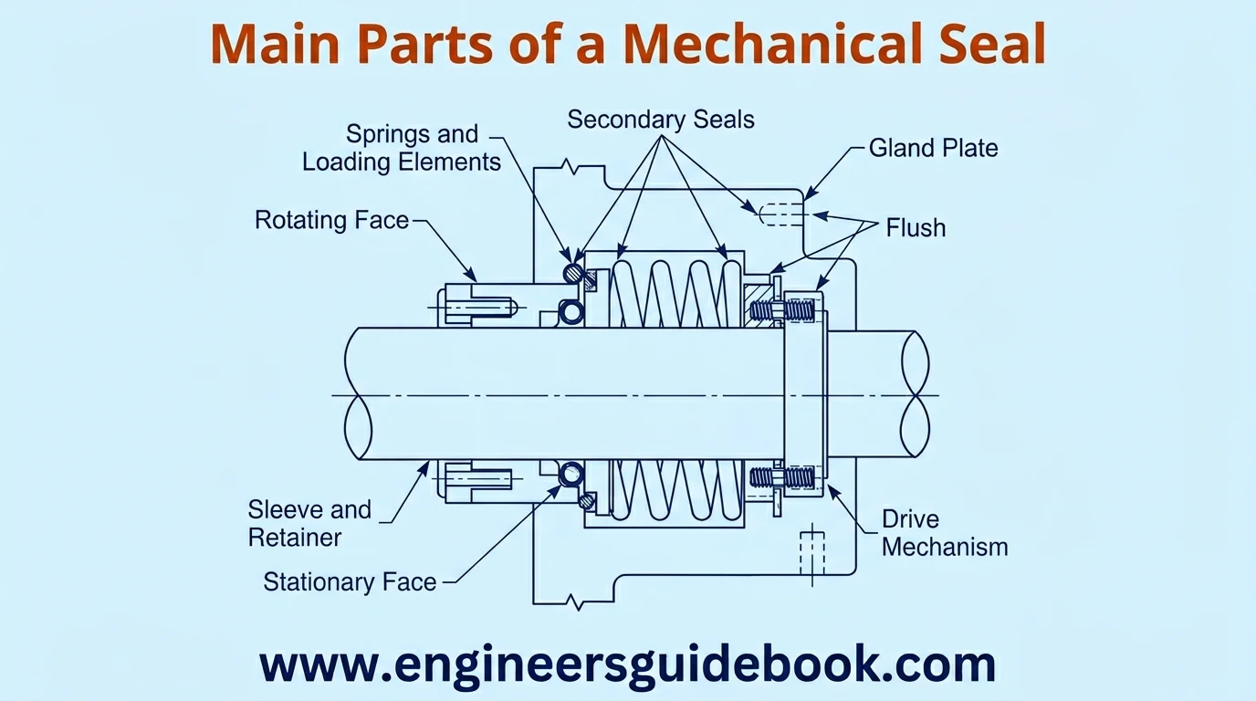 3. Main parts of a mechanical seal