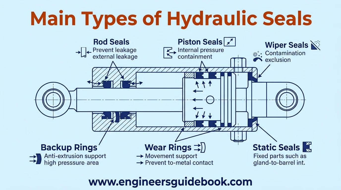 3. Main types of hydraulic seals