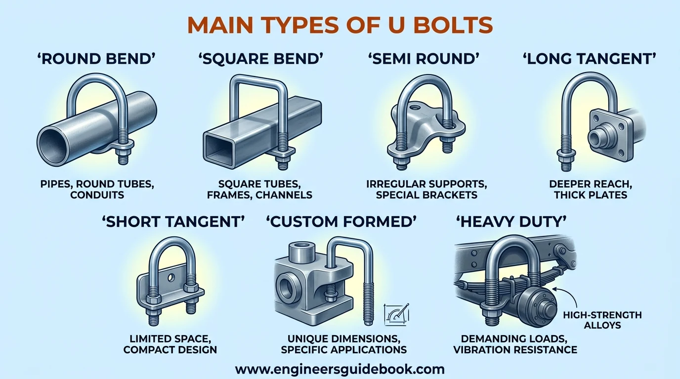 3. Main types of u bolts