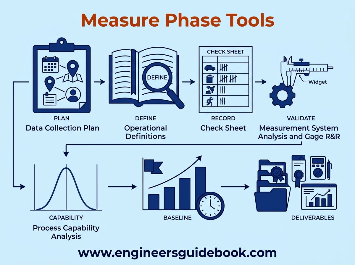 Six sigma tools: 25 tools used in dmaic projects 3 3. Measure phase tools