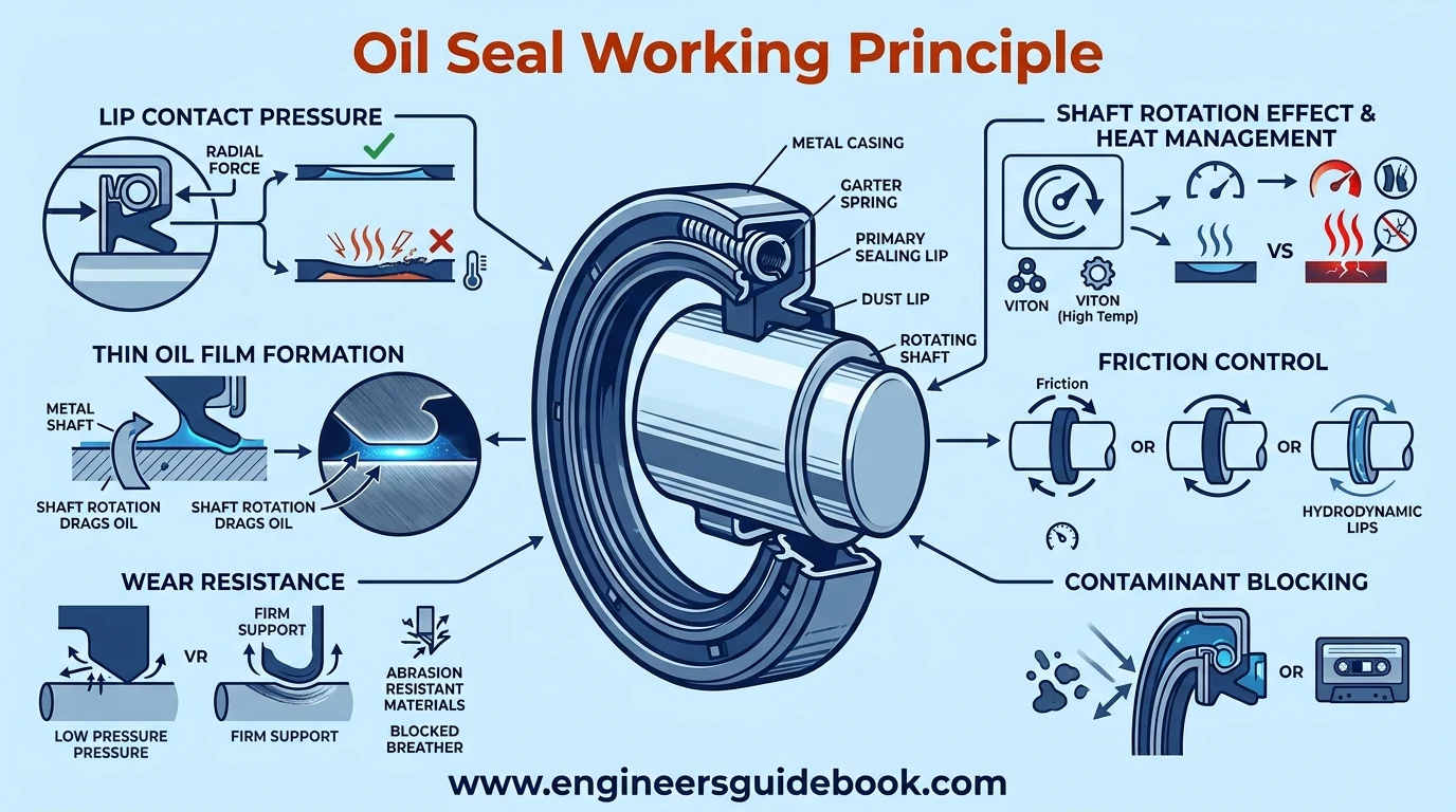 3. Oil seal working principle