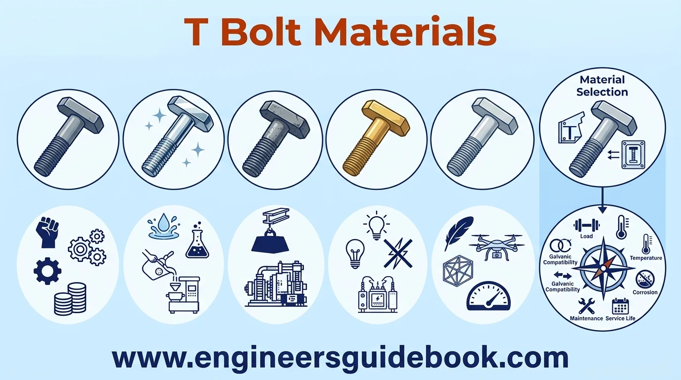 T bolt: types, sizes, and industrial applications 3 3. T bolt materials