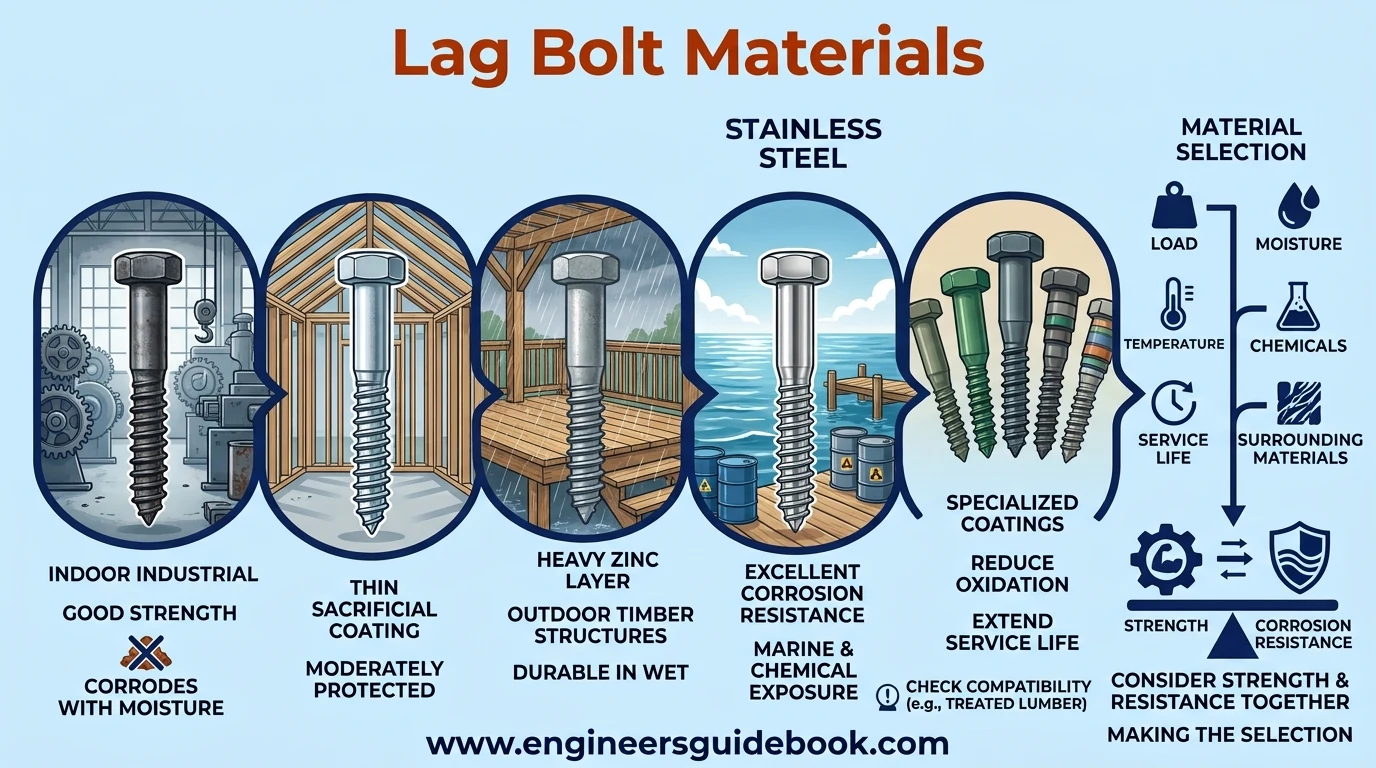 Lag bolt: uses, sizes, and installation guide 3 4. Lag bolt materials