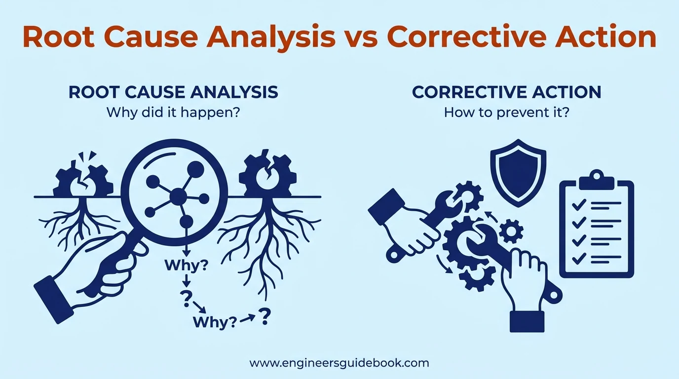 Root cause analysis vs corrective action 4 4. Root cause analysis vs corrective action