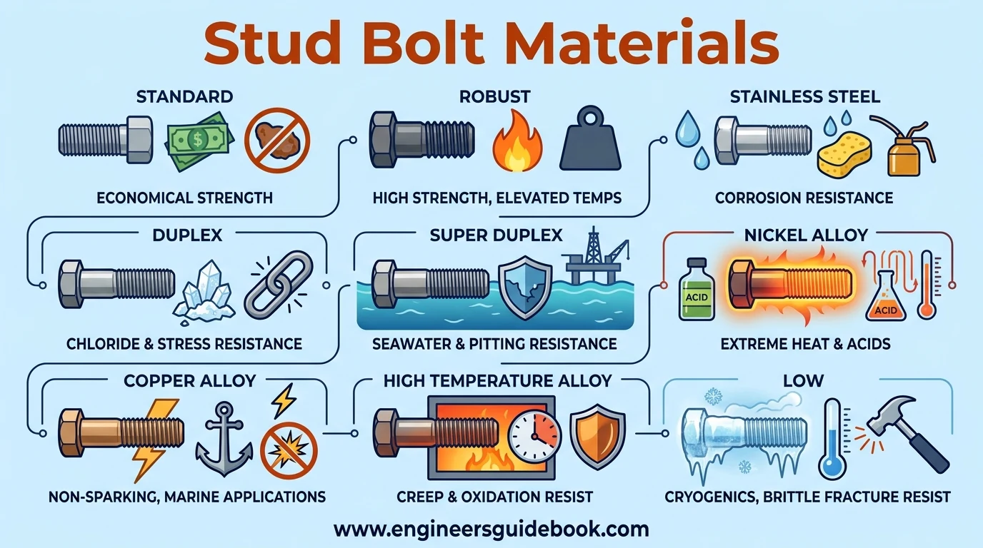 Stud bolt: types, standards, and applications 4 4. Stud bolt materials