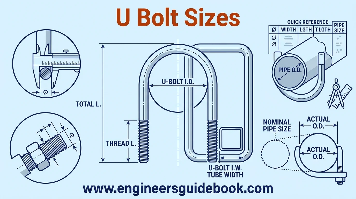 4. U bolt sizes