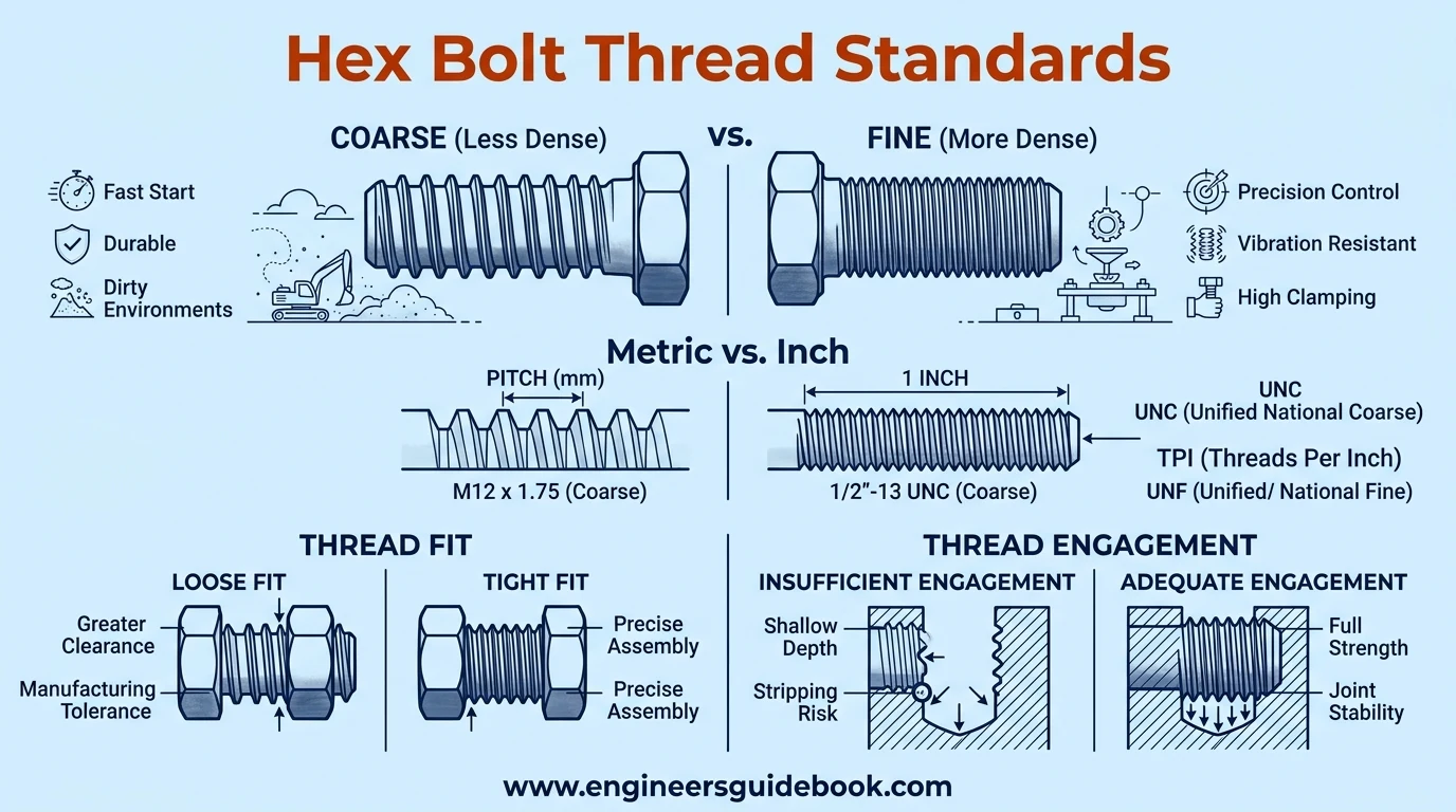 5. Hex bolt thread standards