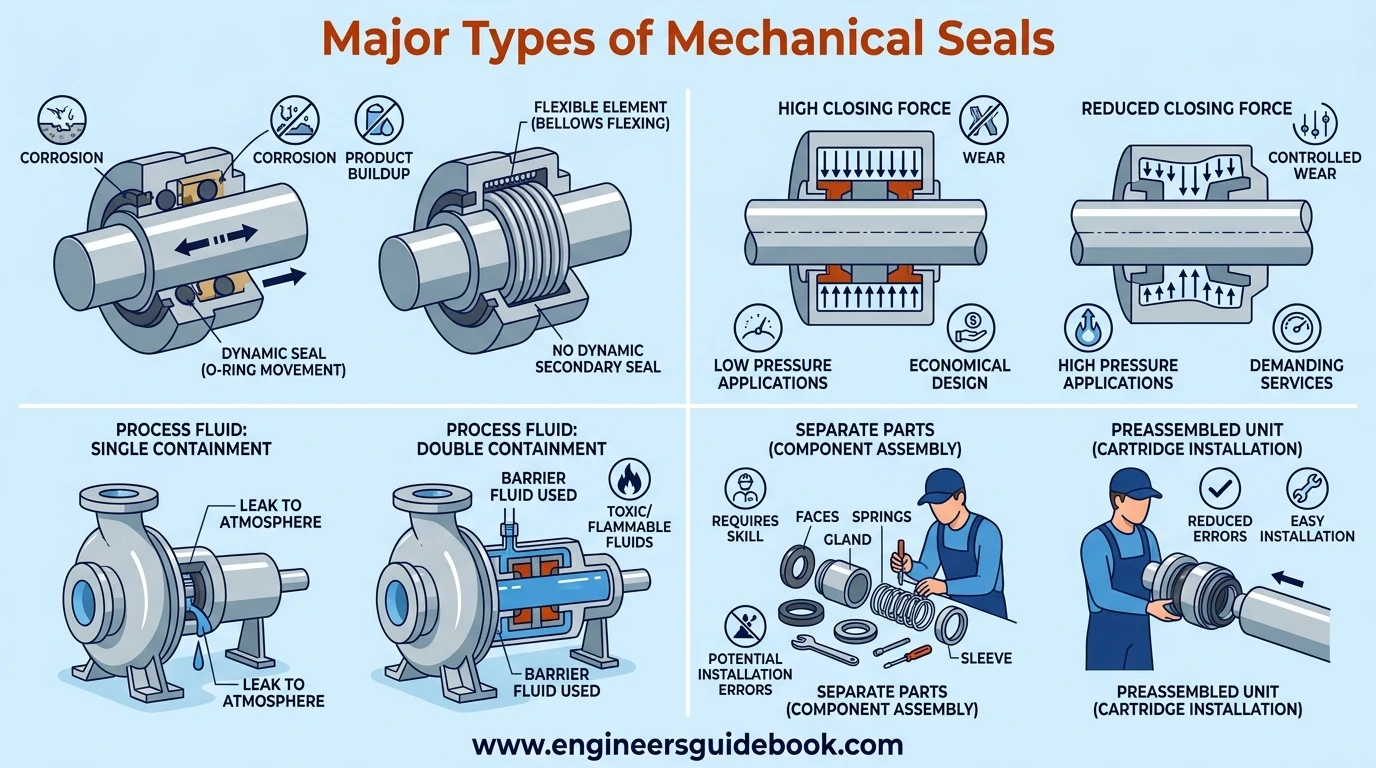 5. Major types of mechanical seals
