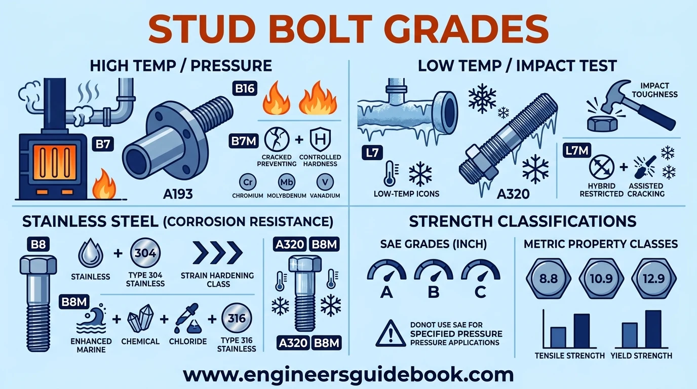 Stud bolt: types, standards, and applications 5 5. Stud bolt grades