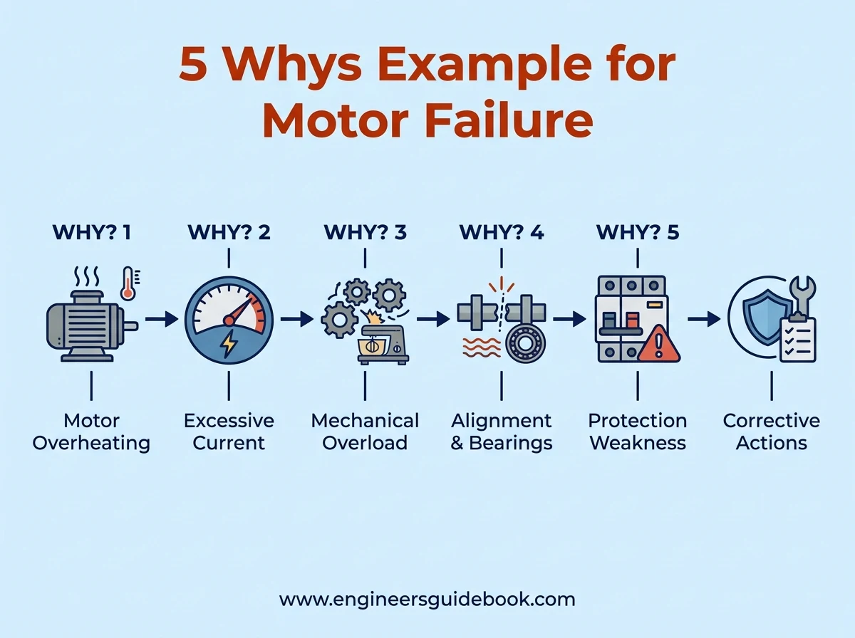 6. 5 whys example for motor failure