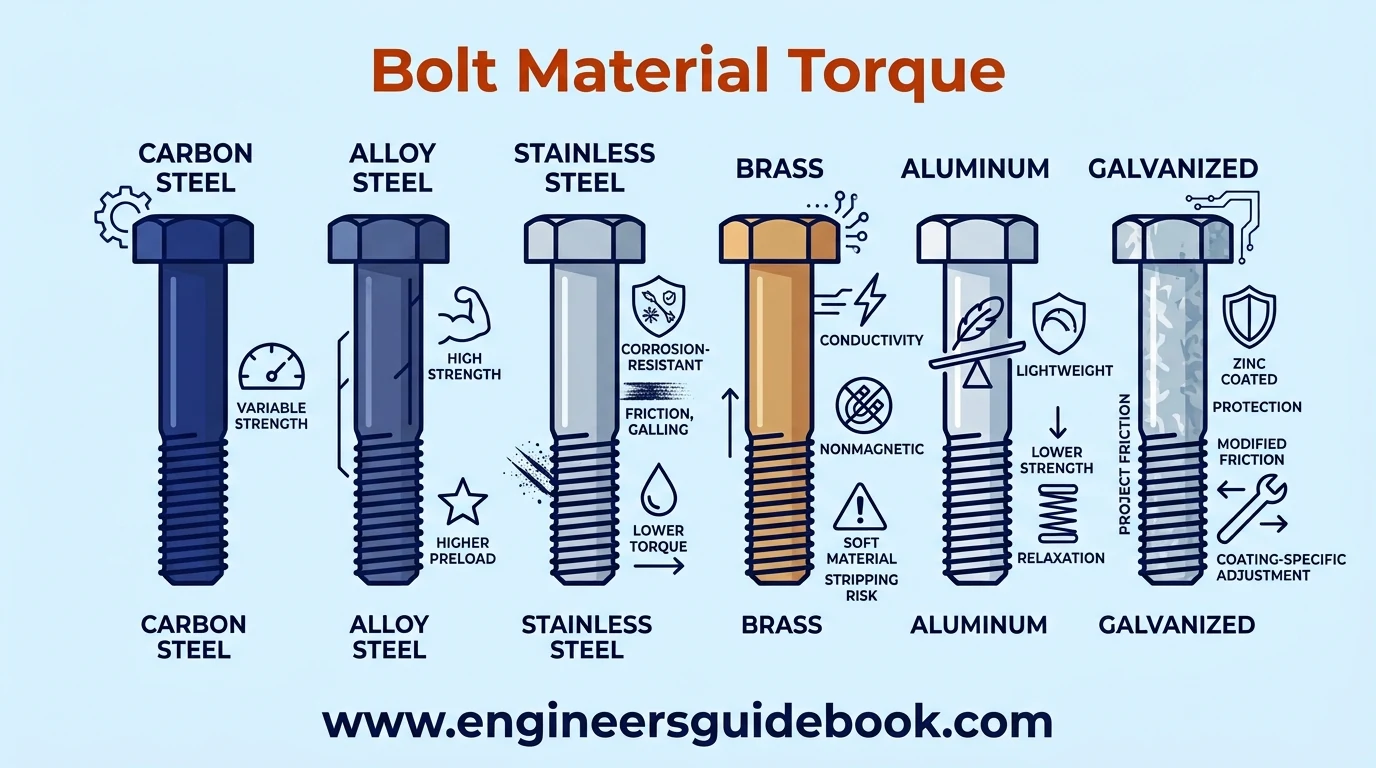 6. Bolt material torque