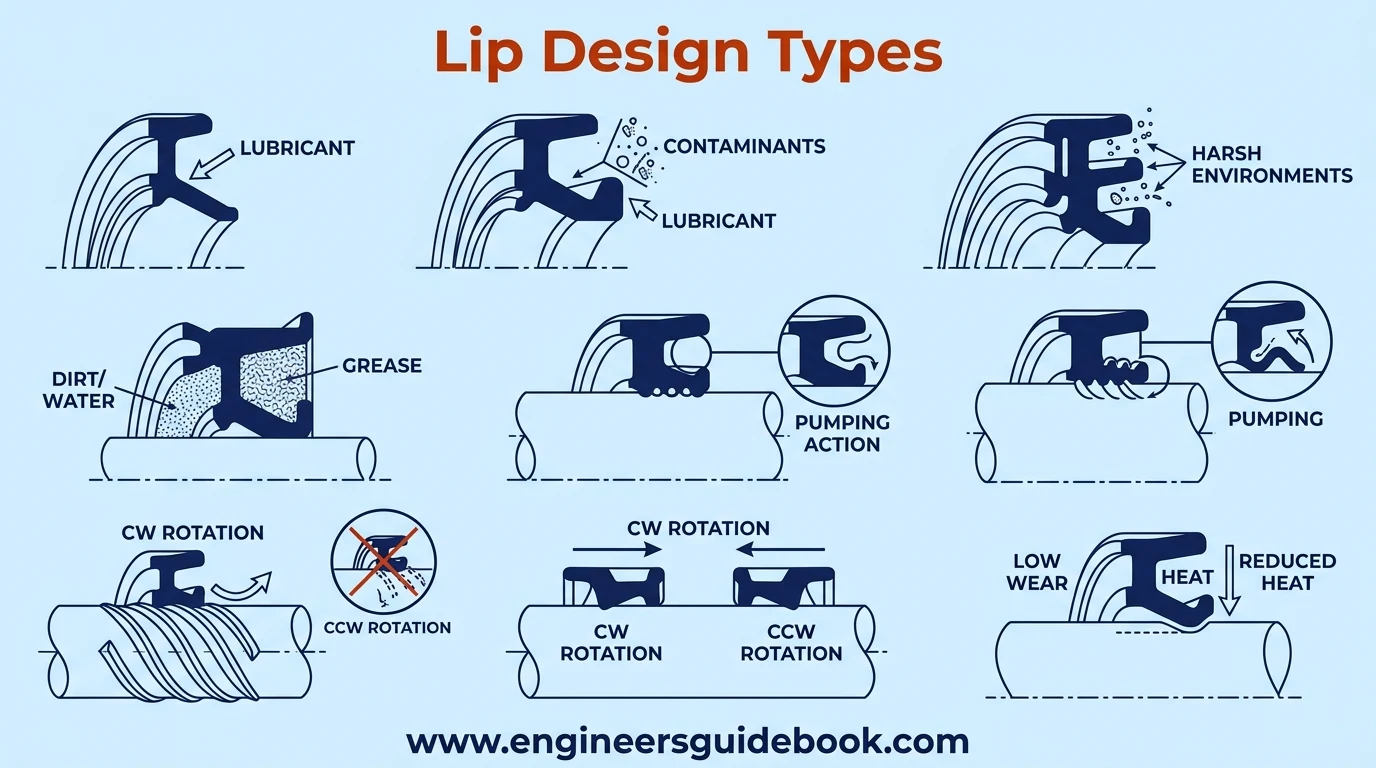 6. Lip design types