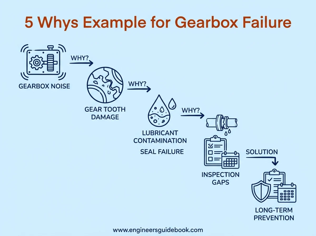 7. 5 whys example for gearbox failure