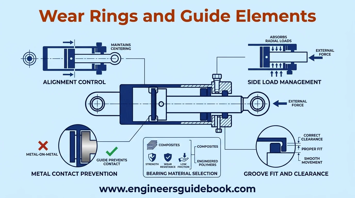 7. Wear rings and guide elements
