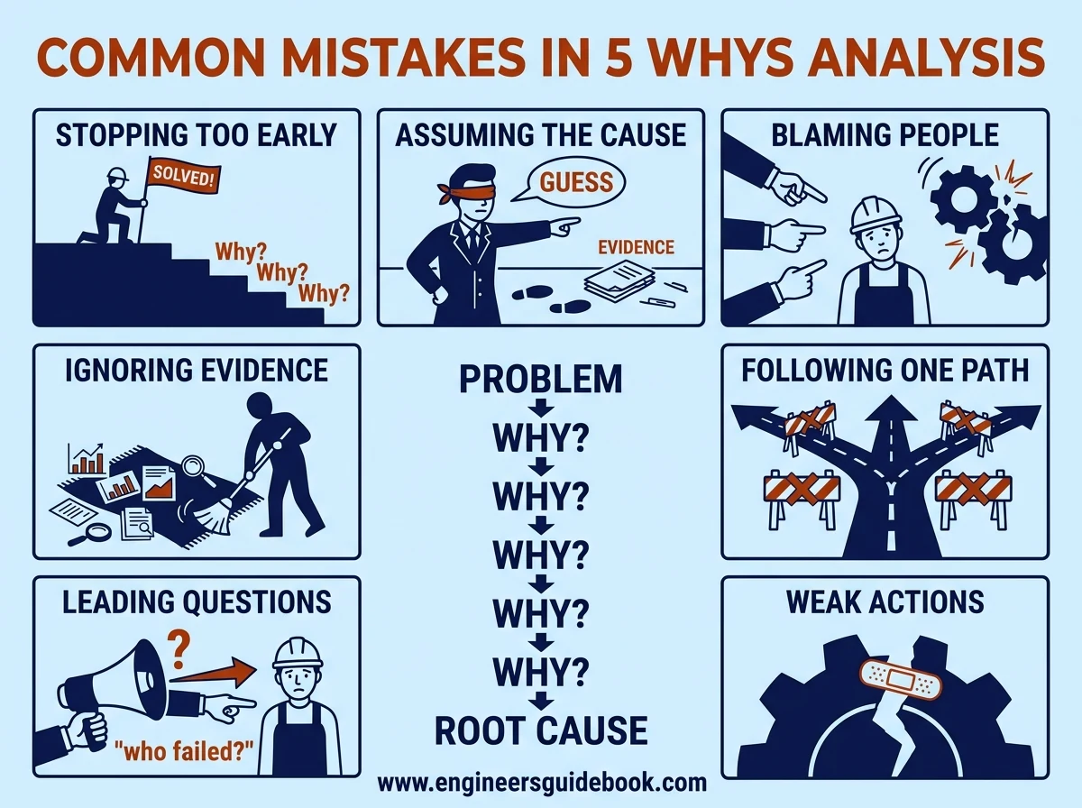 8. Common mistakes in 5 whys analysis