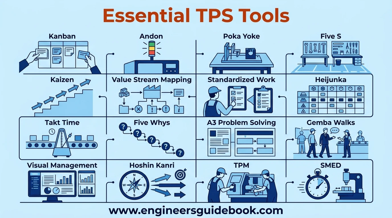 Toyota production system| a complete guide | 7 8. Essential tps tools