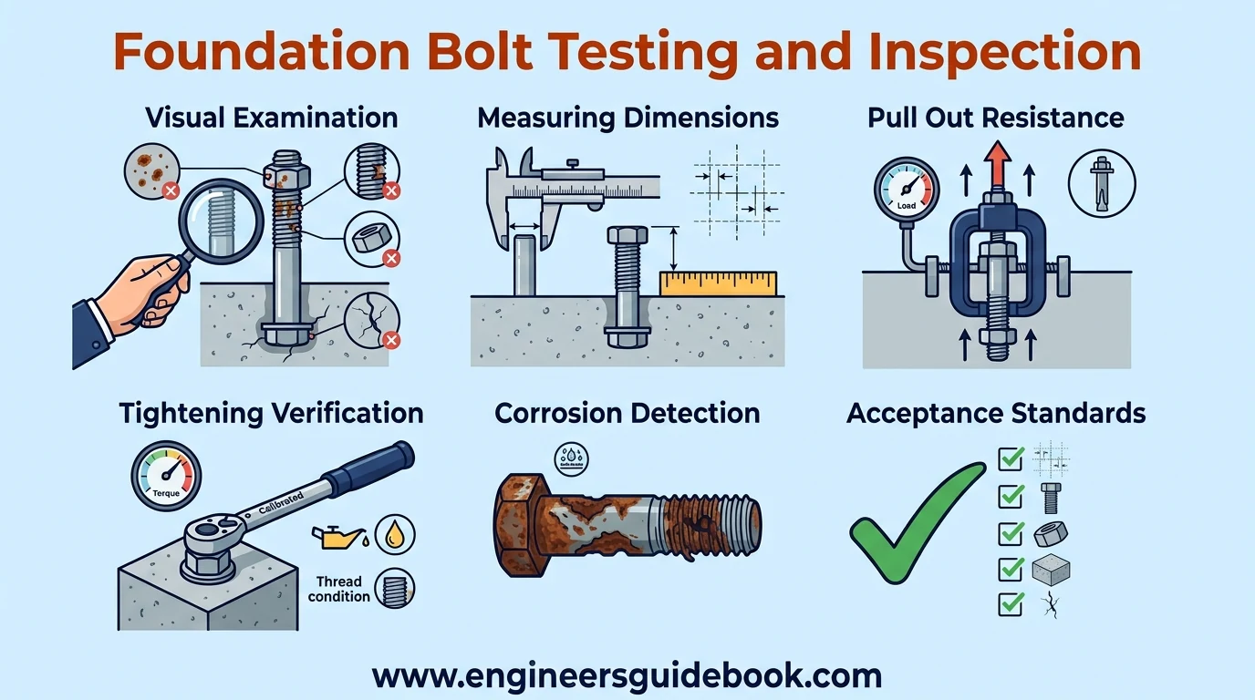 8. Foundation bolt testing and inspection