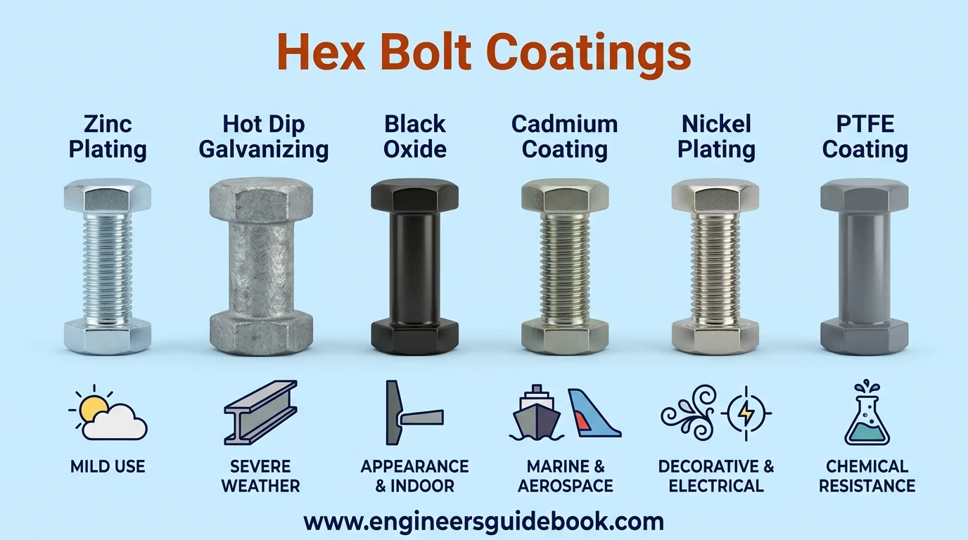 8. Hex bolt coatings
