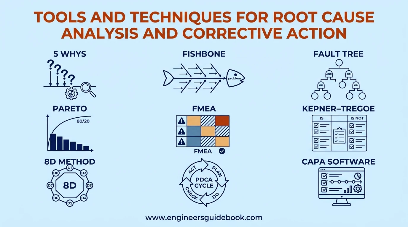 Root cause analysis vs corrective action 8 8. Tools and techniques for root cause analysis and corrective action