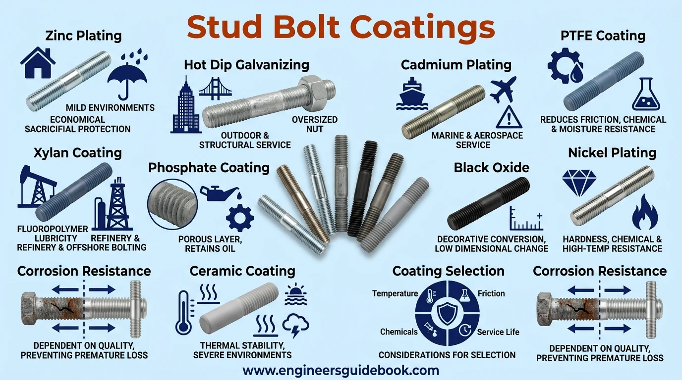Stud bolt: types, standards, and applications 9 9. Stud bolt coatings