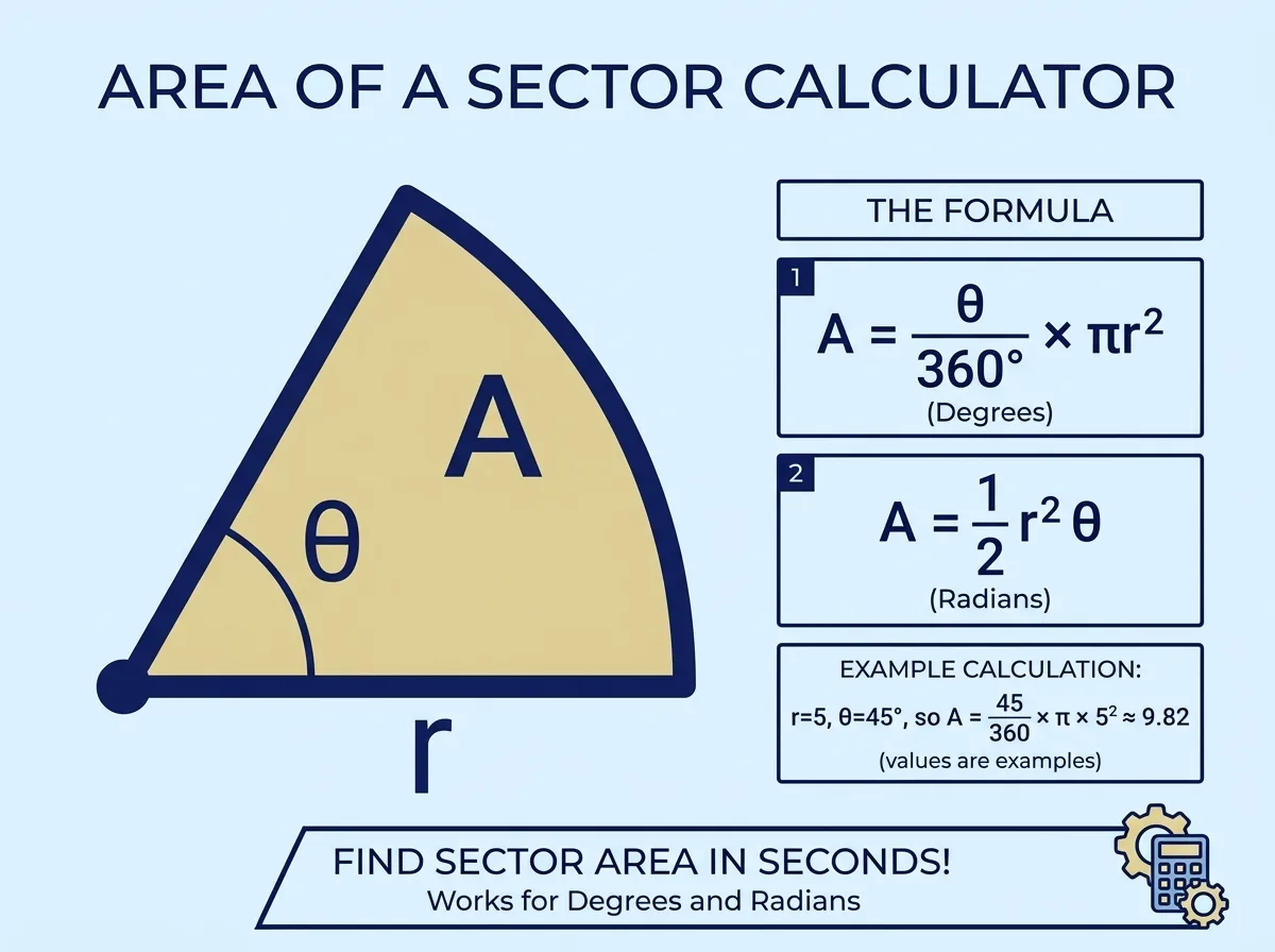 Area of a sector calculator