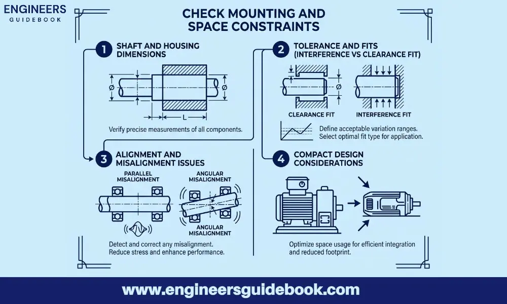 How to choose the right bearing |step-by-step selection guide| 12 Check mounting and space constraints