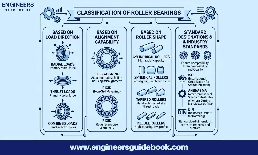Classification of roller bearings