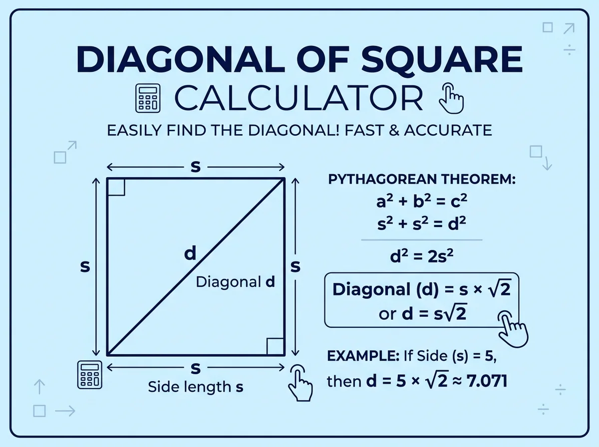 Diagonal of Square Calculator