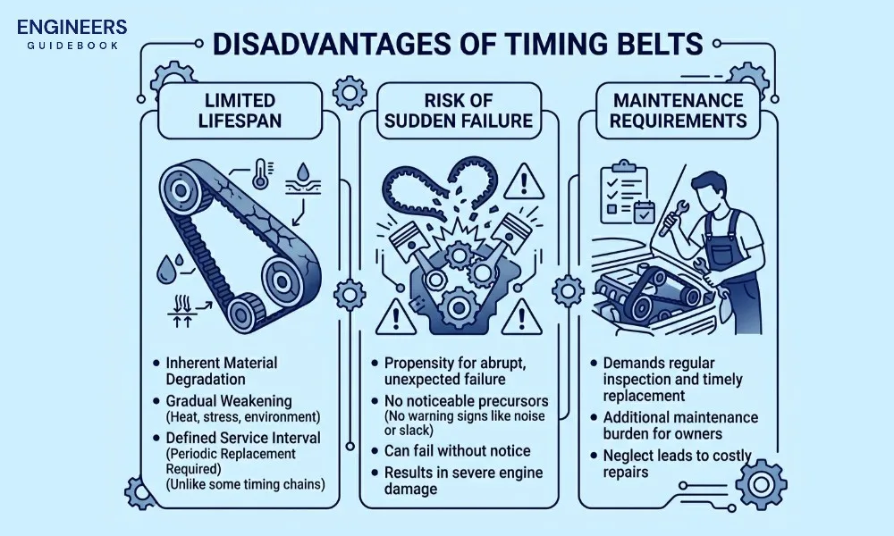 Disadvantages of timing belts