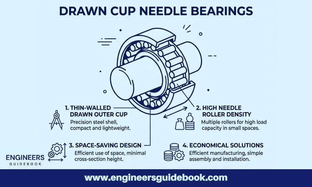 Types of needle bearings and their applications 3 Drawn cup needle bearings