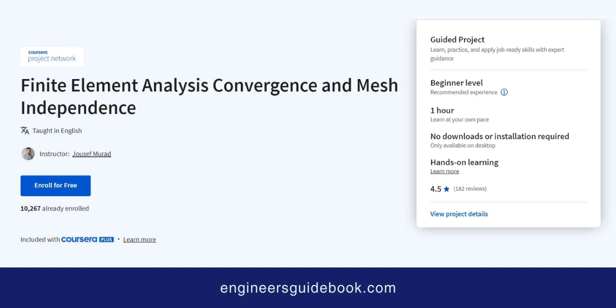 Top 10 coursera courses for mechanical engineers 11 Finite element analysis convergence and mesh independence
