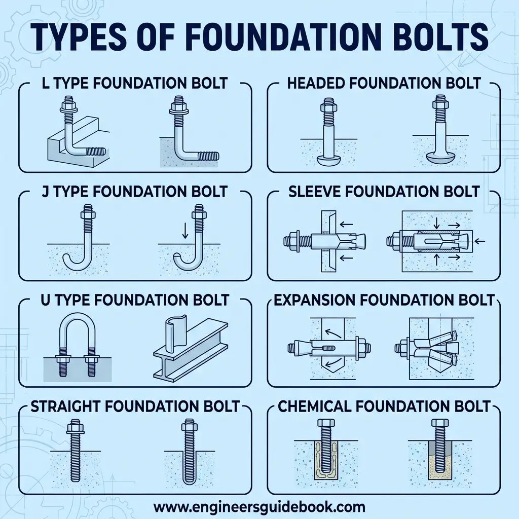 Foundation Bolt Types, Uses, and Installation Guide