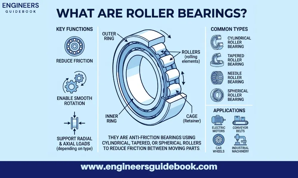 What are roller bearings?
