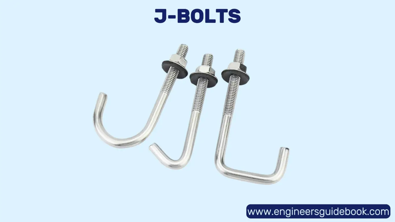 20 types of bolts | advantages and applications | 9 J-bolts