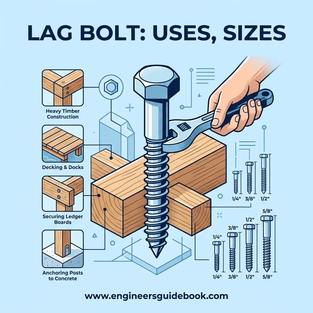 Lag Bolt Uses, Sizes, and Installation Guide
