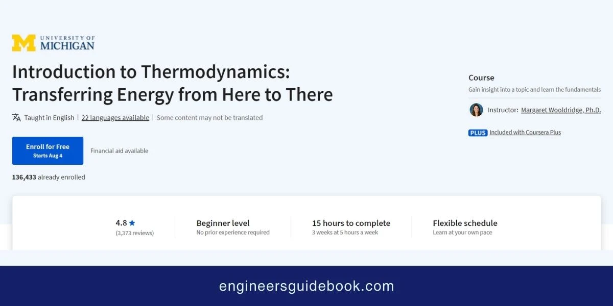 Top 10 coursera courses for mechanical engineers 10 Introduction to thermodynamics