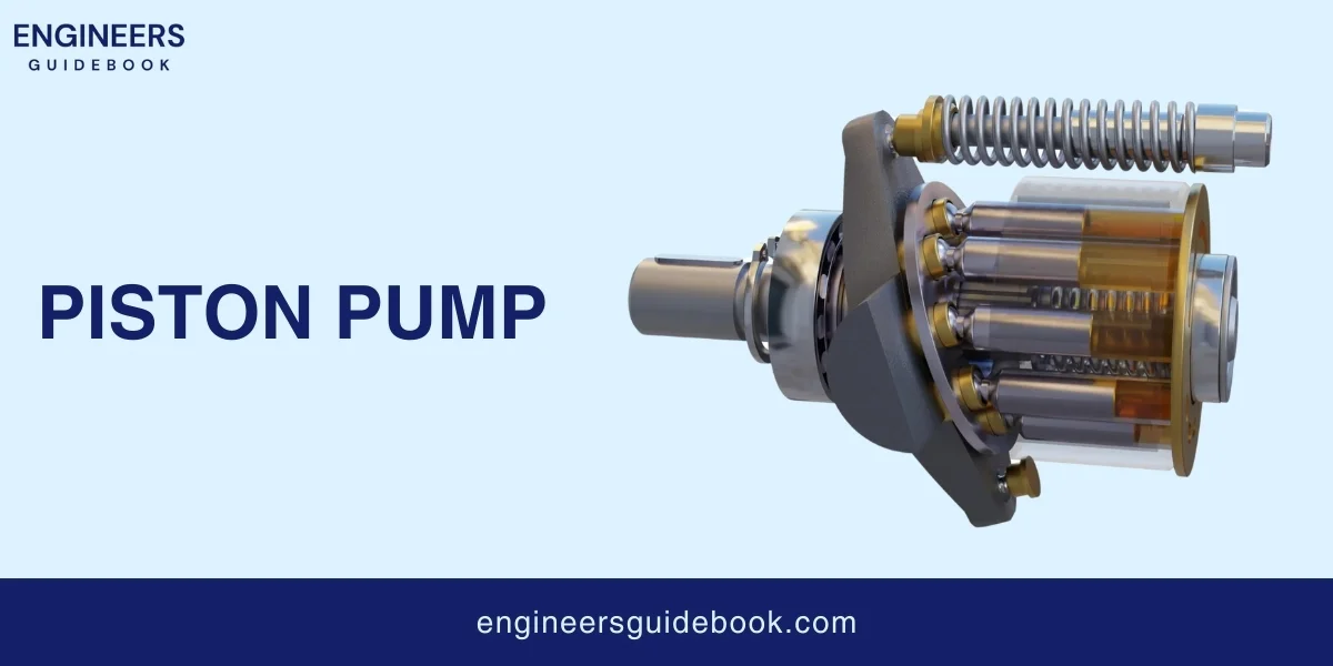 Types of pumps | a comprehensive guide for engineers 2 Piston pump (engineers guide book )