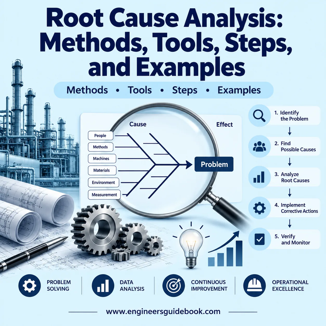 Root Cause Analysis Methods, Tools, Steps, and Examples