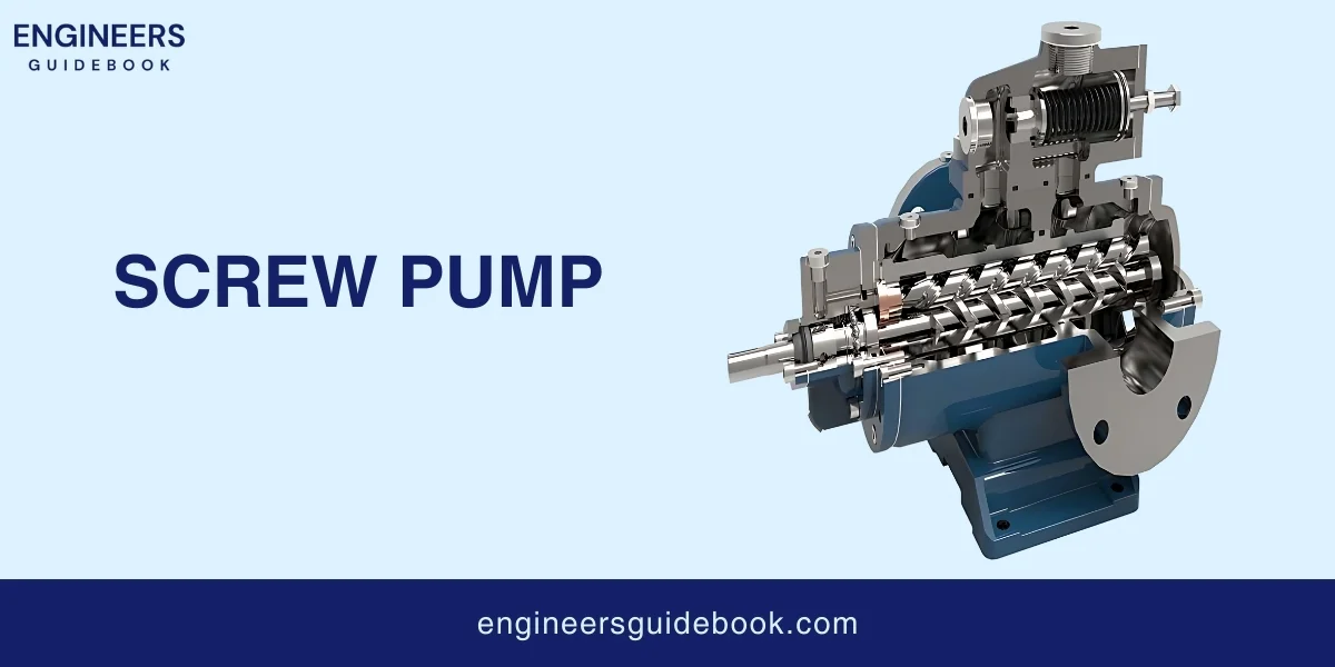 Types of pumps | a comprehensive guide for engineers 7 Screw pump (engineers guidebook )