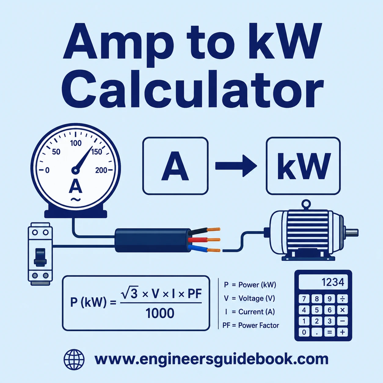 Amp to kw calculator