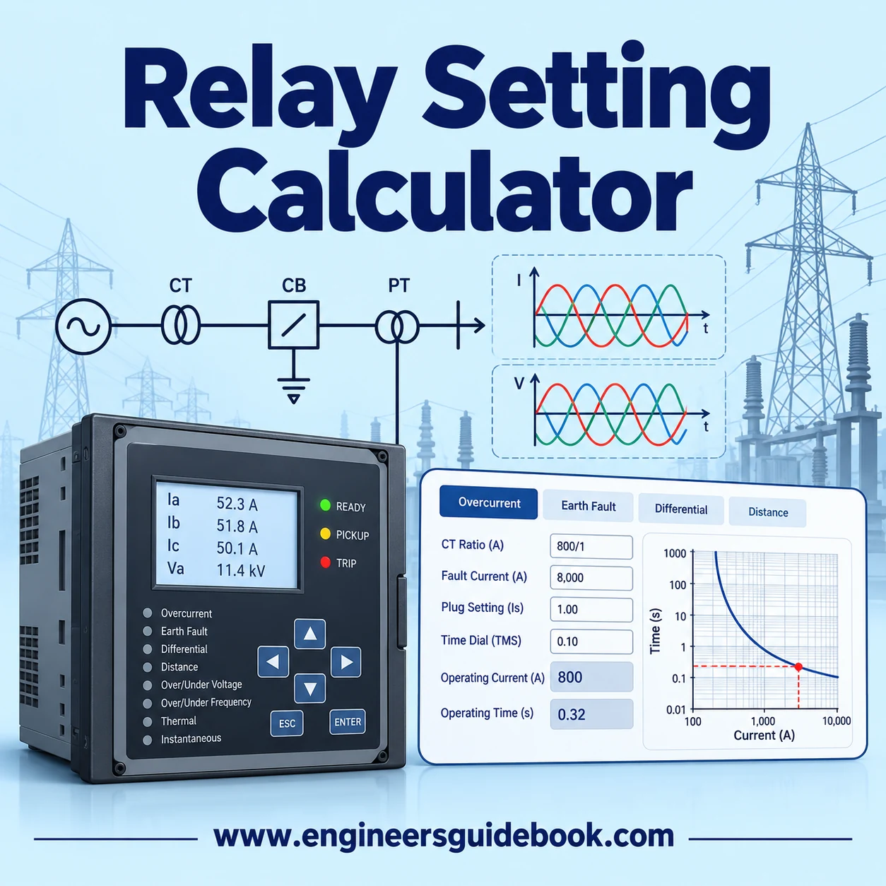 Relay setting calculator